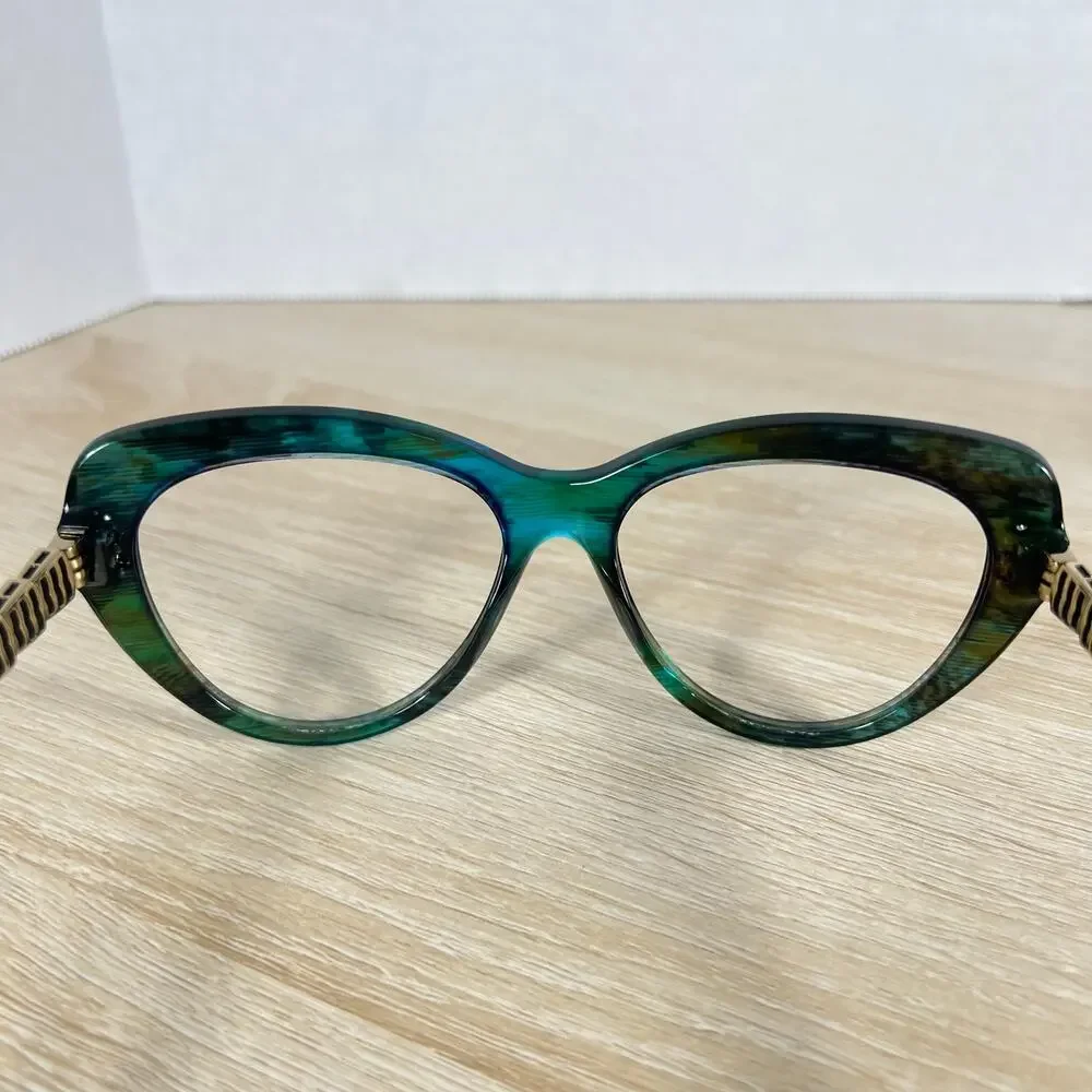 Bvlgari 8143-B 5340/8E Sunglasses Frames Only Blue Brown Multicolor 55-17-135